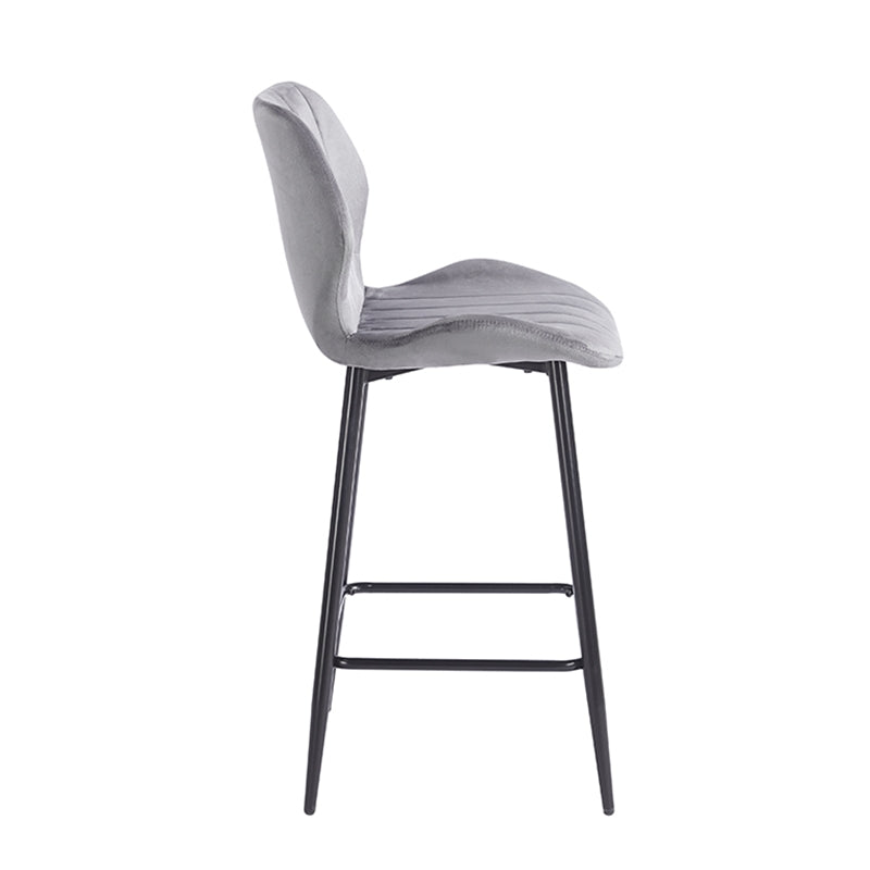 DYLAN GREY VELVET ΥΦΑΣΜΑ ΣΚΑΜΠΟ ΜΕΤΑΛΛΙΚΟ 46x45x65-95