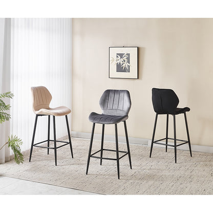 DYLAN GREY VELVET ΥΦΑΣΜΑ ΣΚΑΜΠΟ ΜΕΤΑΛΛΙΚΟ 46x45x65-95