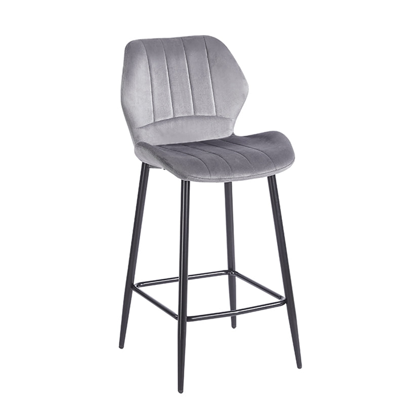 DYLAN GREY VELVET ΥΦΑΣΜΑ ΣΚΑΜΠΟ ΜΕΤΑΛΛΙΚΟ 46x45x65-95