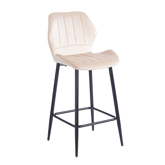 DYLAN BEIGE VELVET ΥΦΑΣΜΑ ΣΚΑΜΠΟ ΜΕΤΑΛΛΙΚΟ 46x45x65-95