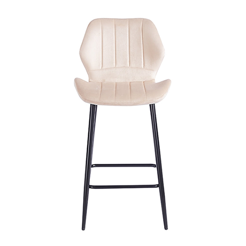 DYLAN BEIGE VELVET ΥΦΑΣΜΑ ΣΚΑΜΠΟ ΜΕΤΑΛΛΙΚΟ 46x45x65-95
