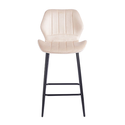 DYLAN BEIGE VELVET ΥΦΑΣΜΑ ΣΚΑΜΠΟ ΜΕΤΑΛΛΙΚΟ 46x45x65-95
