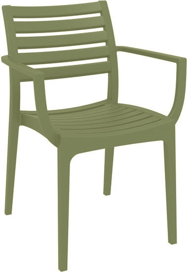 ARTEMIS OLIVE GREEN POLYURETHANE ARMCHAIR 58x58x83.5