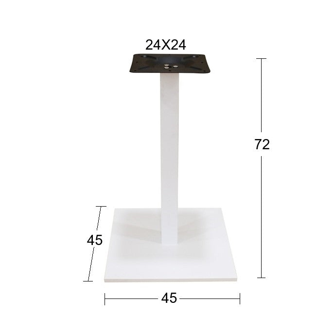 FLAT PROMO ΛΕΥΚΗ (Π/Ρ) ΒΑΣΗ ΜΕΤΑΛΛΙΚΗ ΜΕ ΡΕΓ/ΡΟΥΣ 45x45x72