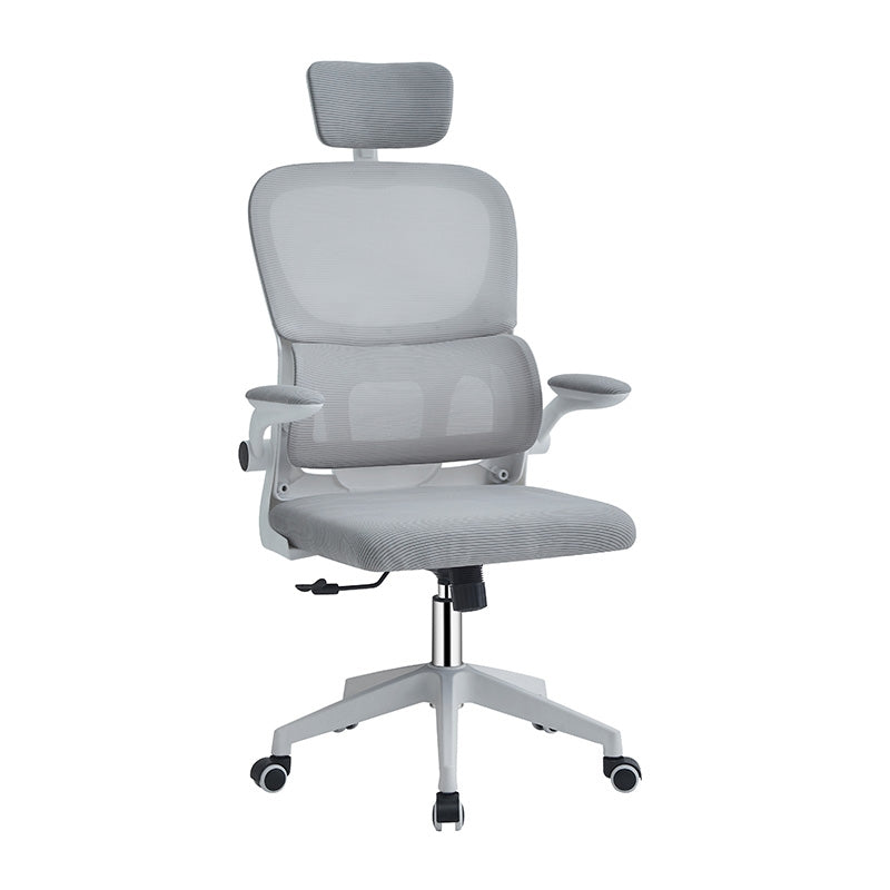 A9935 WHITE/GREY MESH ΠΟΛΥΘΡΟΝΑ ΓΡΑΦΕΙΟΥ 62Χ64Χ42-114/52-125εκ.