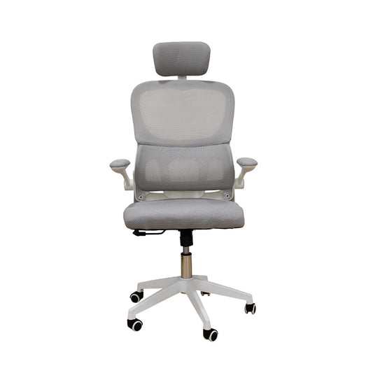 A9935 WHITE/GREY MESH ΠΟΛΥΘΡΟΝΑ ΓΡΑΦΕΙΟΥ 62Χ64Χ42-114/52-125εκ.