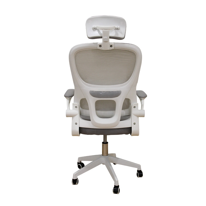 A9935 WHITE/GREY MESH ΠΟΛΥΘΡΟΝΑ ΓΡΑΦΕΙΟΥ 62Χ64Χ42-114/52-125εκ.