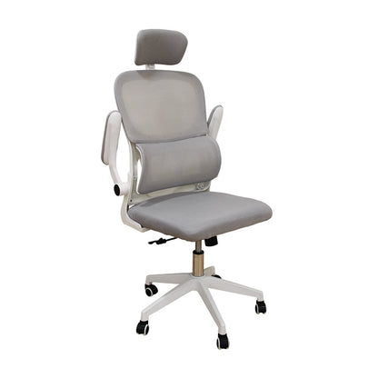 A9935 WHITE/GREY MESH ΠΟΛΥΘΡΟΝΑ ΓΡΑΦΕΙΟΥ 62Χ64Χ42-114/52-125εκ.