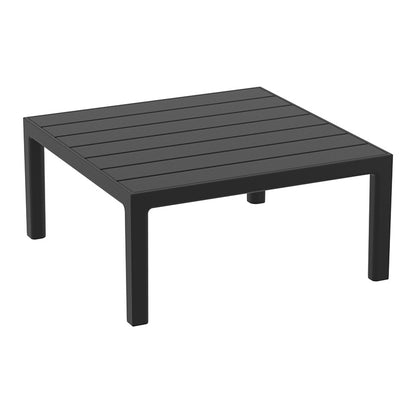 PORTOFINO LOUNGE ΤΡΑΠΕΖΙ BLACK ΠΟΛ/ΝΙΟΥ 70x70x33