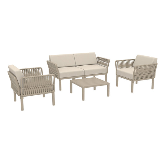 PORTOFINO LOUNGE SET 2ΘΕΣ. TAUPE/ΜΑΞ. BEIGE