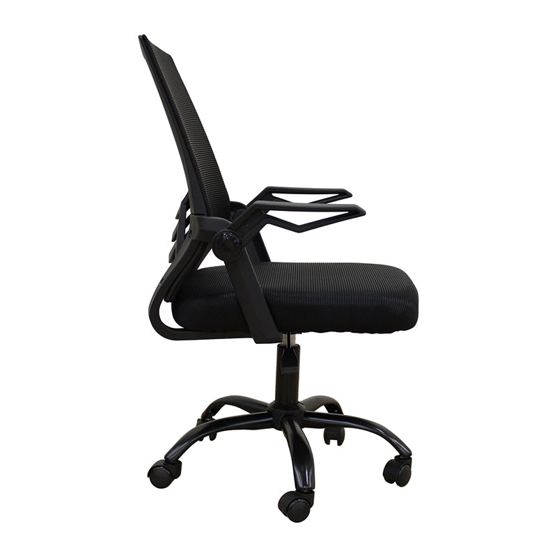 A1830 ΜΑΥΡΟ/ΜΑΥΡΟ MESH ΠΟΛ/ΝΑ ΓΡΑΦΕΙΟΥ 62X54X44-91/53-100εκ.