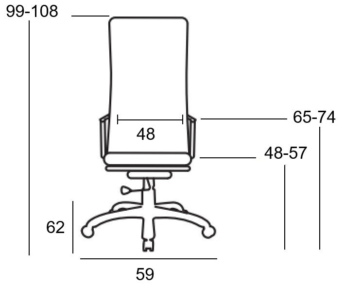 A9953 ΜΑΥΡΟ PU ΠΟΛΥΘΡΟΝΑ ΓΡΑΦΕΙΟΥ 59x62x48-99/57-108