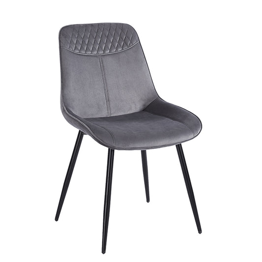 TEREA GREY VELVET ΥΦΑΣΜΑ ΚΑΡΕΚΛΑ ΜΕΤΑΛΛΙΚΗ 51x58x87