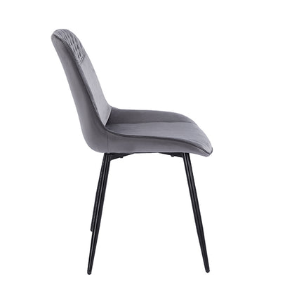 TEREA GREY VELVET ΥΦΑΣΜΑ ΚΑΡΕΚΛΑ ΜΕΤΑΛΛΙΚΗ 51x58x87