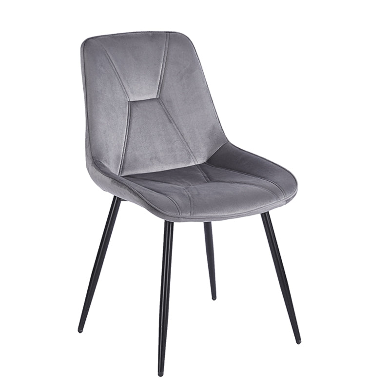 SILVIA GREY VELVET ΥΦΑΣΜΑ ΚΑΡΕΚΛΑ ΜΕΤΑΛΛΙΚΗ 51x58x87