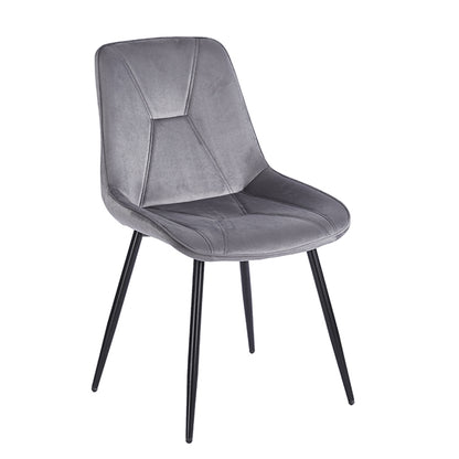 SILVIA GREY VELVET ΥΦΑΣΜΑ ΚΑΡΕΚΛΑ ΜΕΤΑΛΛΙΚΗ 51x58x87