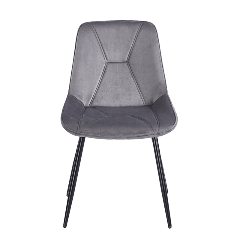 SILVIA GREY VELVET ΥΦΑΣΜΑ ΚΑΡΕΚΛΑ ΜΕΤΑΛΛΙΚΗ 51x58x87