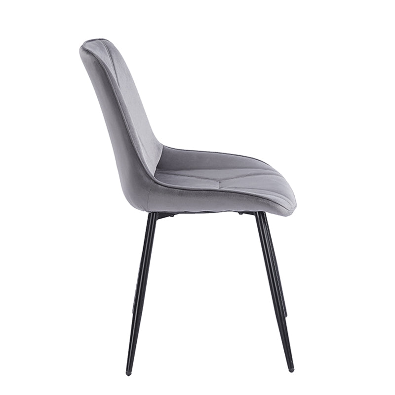 SILVIA GREY VELVET ΥΦΑΣΜΑ ΚΑΡΕΚΛΑ ΜΕΤΑΛΛΙΚΗ 51x58x87