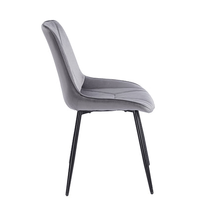 SILVIA GREY VELVET ΥΦΑΣΜΑ ΚΑΡΕΚΛΑ ΜΕΤΑΛΛΙΚΗ 51x58x87