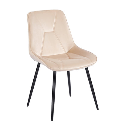 SILVIA BEIGE VELVET ΥΦΑΣΜΑ ΚΑΡΕΚΛΑ ΜΕΤΑΛΛΙΚΗ 51x58x87