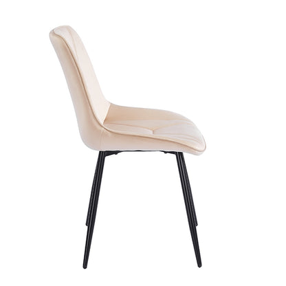 SILVIA BEIGE VELVET ΥΦΑΣΜΑ ΚΑΡΕΚΛΑ ΜΕΤΑΛΛΙΚΗ 51x58x87