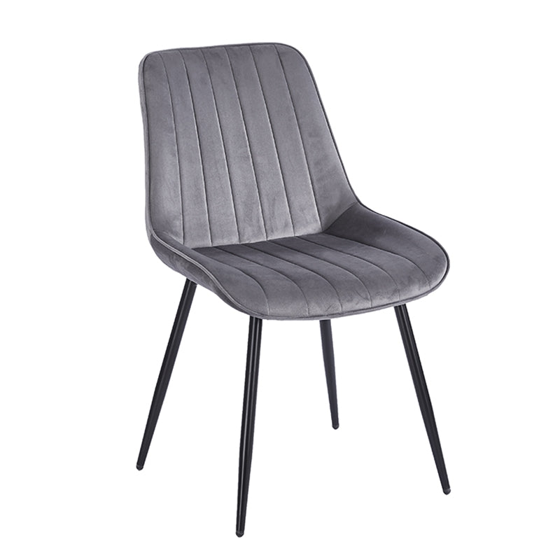 BONY GREY VELVET ΥΦΑΣΜΑ ΚΑΡΕΚΛΑ ΜΕΤΑΛΛΙΚΗ 51x58x87