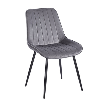 BONY GREY VELVET ΥΦΑΣΜΑ ΚΑΡΕΚΛΑ ΜΕΤΑΛΛΙΚΗ 51x58x87