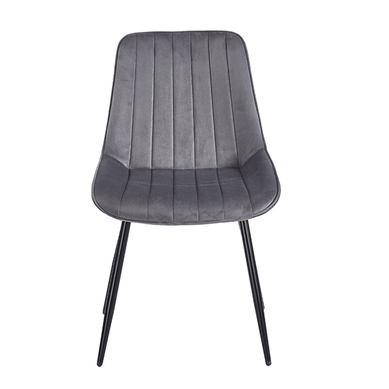 BONY GREY VELVET ΥΦΑΣΜΑ ΚΑΡΕΚΛΑ ΜΕΤΑΛΛΙΚΗ 51x58x87