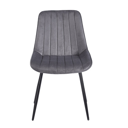 BONY GREY VELVET ΥΦΑΣΜΑ ΚΑΡΕΚΛΑ ΜΕΤΑΛΛΙΚΗ 51x58x87
