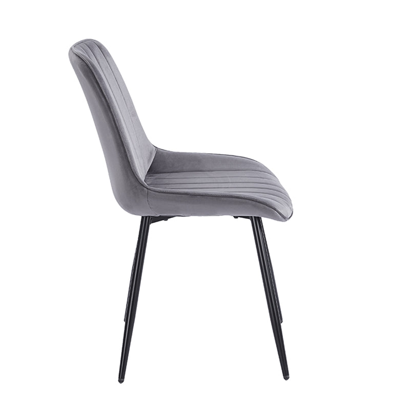 BONY GREY VELVET ΥΦΑΣΜΑ ΚΑΡΕΚΛΑ ΜΕΤΑΛΛΙΚΗ 51x58x87
