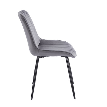BONY GREY VELVET ΥΦΑΣΜΑ ΚΑΡΕΚΛΑ ΜΕΤΑΛΛΙΚΗ 51x58x87