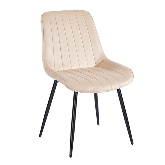 BONY BEIGE VELVET ΥΦΑΣΜΑ ΚΑΡΕΚΛΑ ΜΕΤΑΛΛΙΚΗ 51x58x87