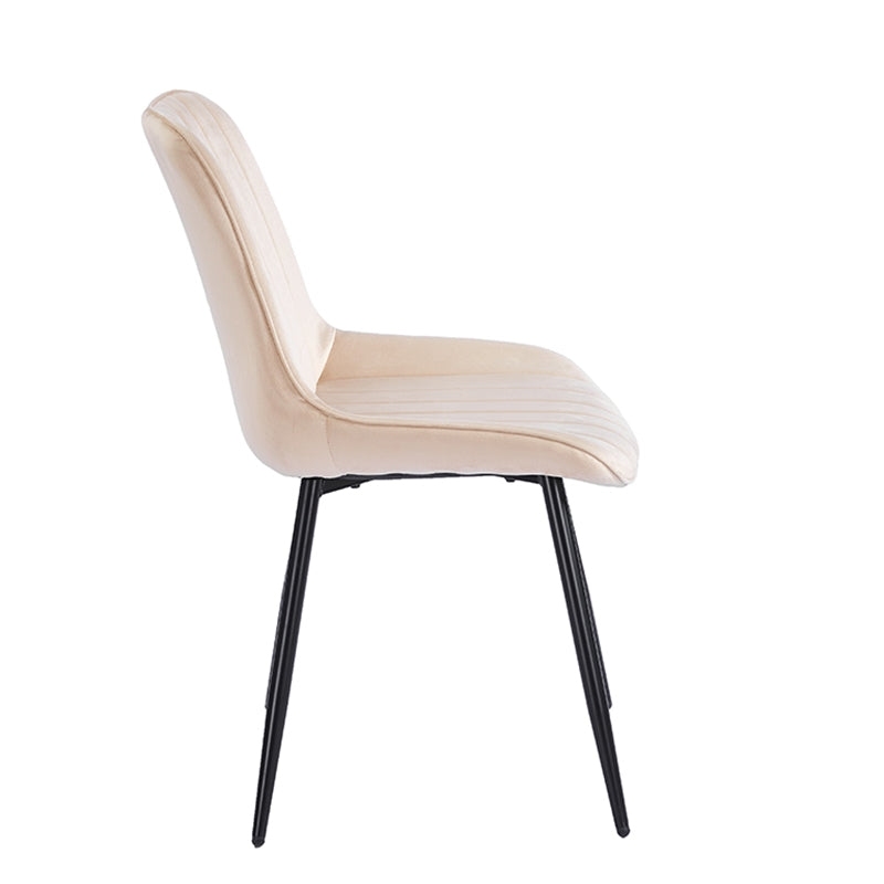 BONY BEIGE VELVET ΥΦΑΣΜΑ ΚΑΡΕΚΛΑ ΜΕΤΑΛΛΙΚΗ 51x58x87