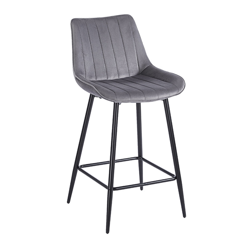 REPO GREY VELVET ΥΦΑΣΜΑ ΣΚΑΜΠΟ ΜΕΤΑΛΛΙΚΟ 48x49x66-96