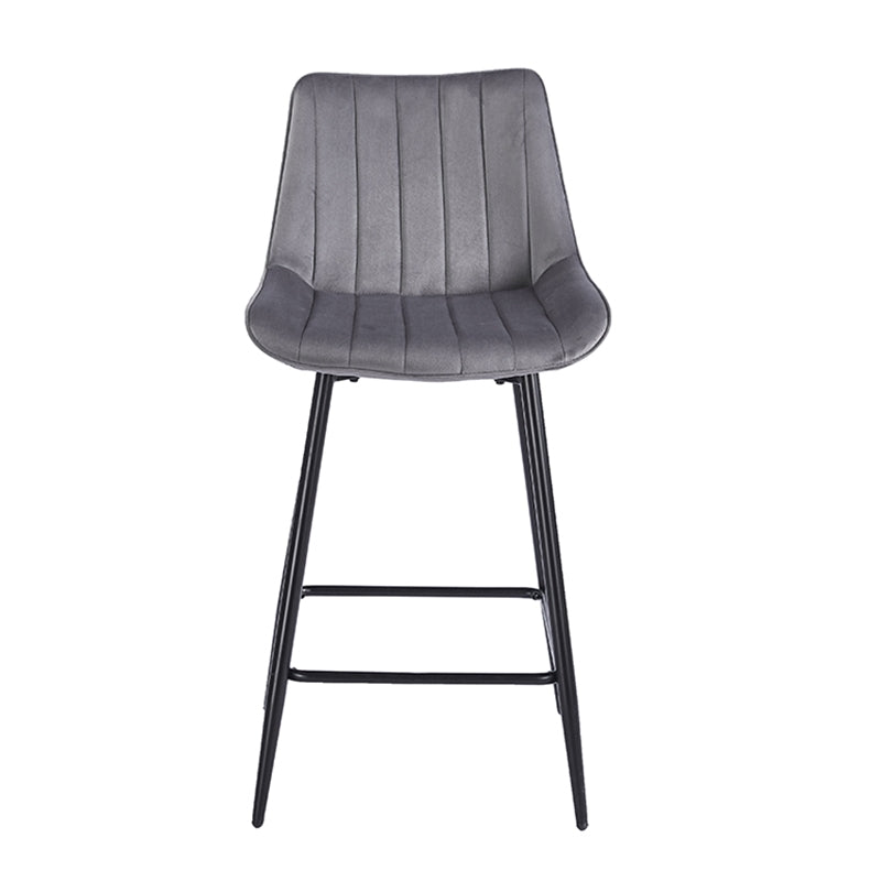 REPO GREY VELVET ΥΦΑΣΜΑ ΣΚΑΜΠΟ ΜΕΤΑΛΛΙΚΟ 48x49x66-96