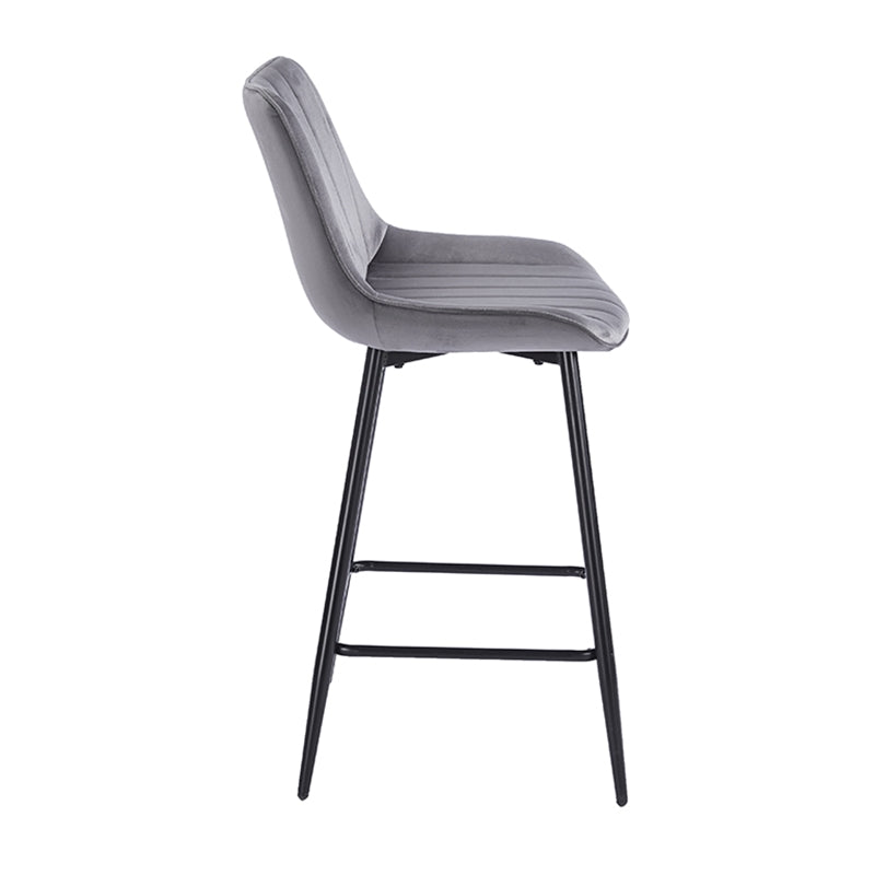 REPO GREY VELVET ΥΦΑΣΜΑ ΣΚΑΜΠΟ ΜΕΤΑΛΛΙΚΟ 48x49x66-96