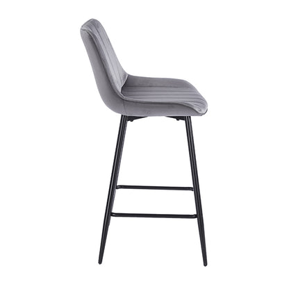 REPO GREY VELVET ΥΦΑΣΜΑ ΣΚΑΜΠΟ ΜΕΤΑΛΛΙΚΟ 48x49x66-96