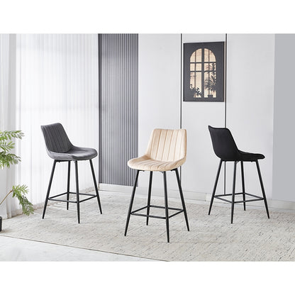 REPO GREY VELVET ΥΦΑΣΜΑ ΣΚΑΜΠΟ ΜΕΤΑΛΛΙΚΟ 48x49x66-96