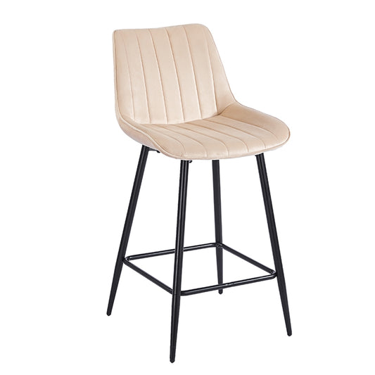 REPO BEIGE VELVET ΥΦΑΣΜΑ ΣΚΑΜΠΟ ΜΕΤΑΛΛΙΚΟ 48x49x66-96