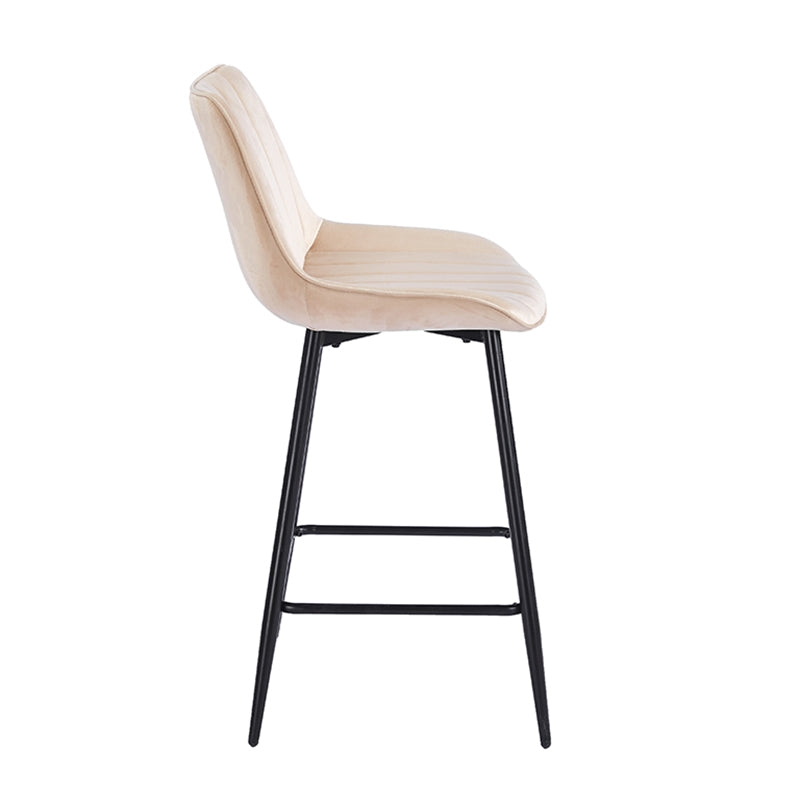 REPO BEIGE VELVET ΥΦΑΣΜΑ ΣΚΑΜΠΟ ΜΕΤΑΛΛΙΚΟ 48x49x66-96