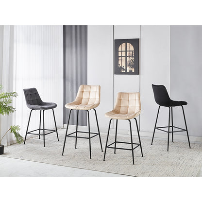 ERMINA GREY VELVET ΥΦΑΣΜΑ ΣΚΑΜΠΟ ΜΕΤΑΛΛΙΚΟ 49x50x75-104