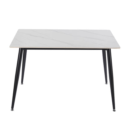 LOBY CERAMIC WHITE MARBLE TABLE 120x80x75