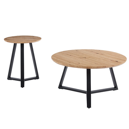 ALEX SET 2 ΤΜΧ SONOMA OAK ΤΡΑΠΕΖΙ ΣΑΛΟΝΙΟΥ Φ45x55 & Φ80x41