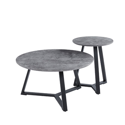 ALEX SET 2 ΤΜΧ CEMENT ΤΡΑΠΕΖΙ ΣΑΛΟΝΙΟΥ Φ45x55 & Φ80x41