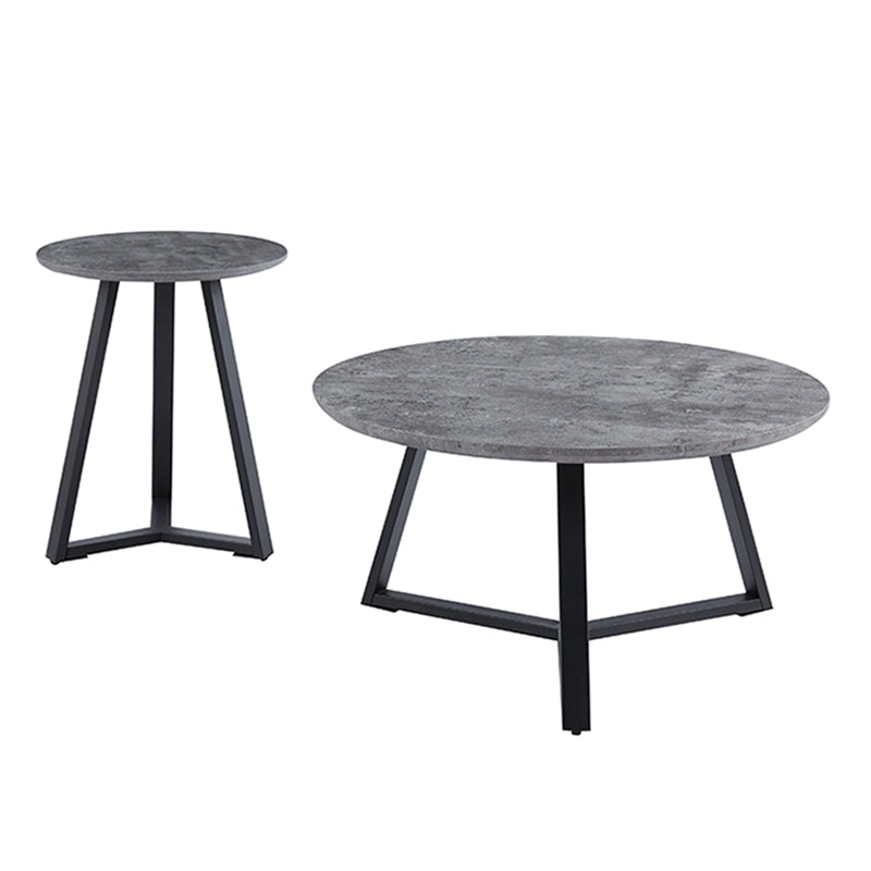 ALEX SET 2 ΤΜΧ CEMENT ΤΡΑΠΕΖΙ ΣΑΛΟΝΙΟΥ Φ45x55 & Φ80x41