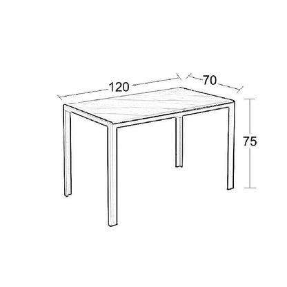 EVELYN CERAMIC WHITE MARBLE ΤΡΑΠΕΖΙ 120x70x75