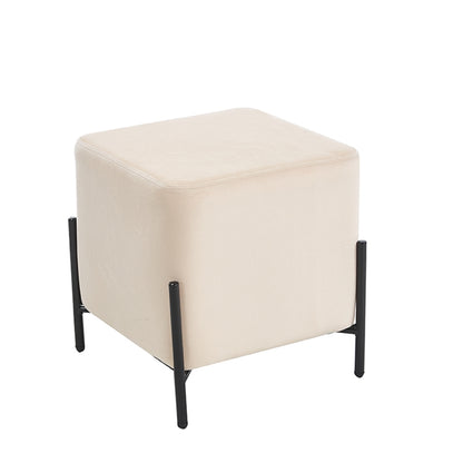 BELLA/S STOOL BEIGE VELVET FABRIC 36x36x38