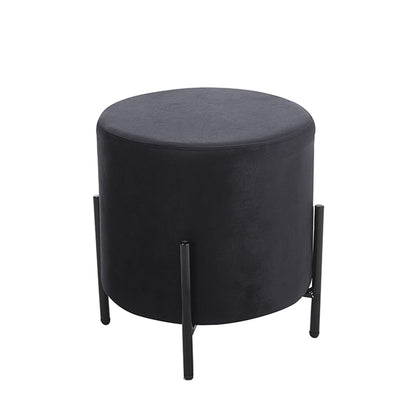 BELLA/R STOOL BLACK VELVET FABRIC D35x38