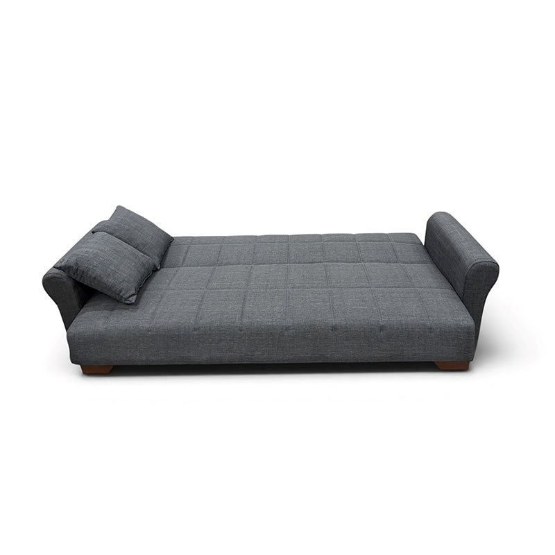 VAVEL DARK GREY ΥΦΑΣΜΑ 3ΘΕΣΙΟΣ ΚΑΝΑΠΕΣ/ΚΡΕΒΑΤΙ ΜΕ ΑΠΟΘ. ΧΩΡΟ 216x85x80