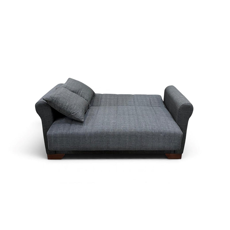 VAVEL DARK GREY ΥΦΑΣΜΑ 2ΘΕΣΙΟΣ ΚΑΝΑΠΕΣ/ΚΡΕΒΑΤΙ ΜΕ ΑΠΟΘ. ΧΩΡΟ 156x85x80